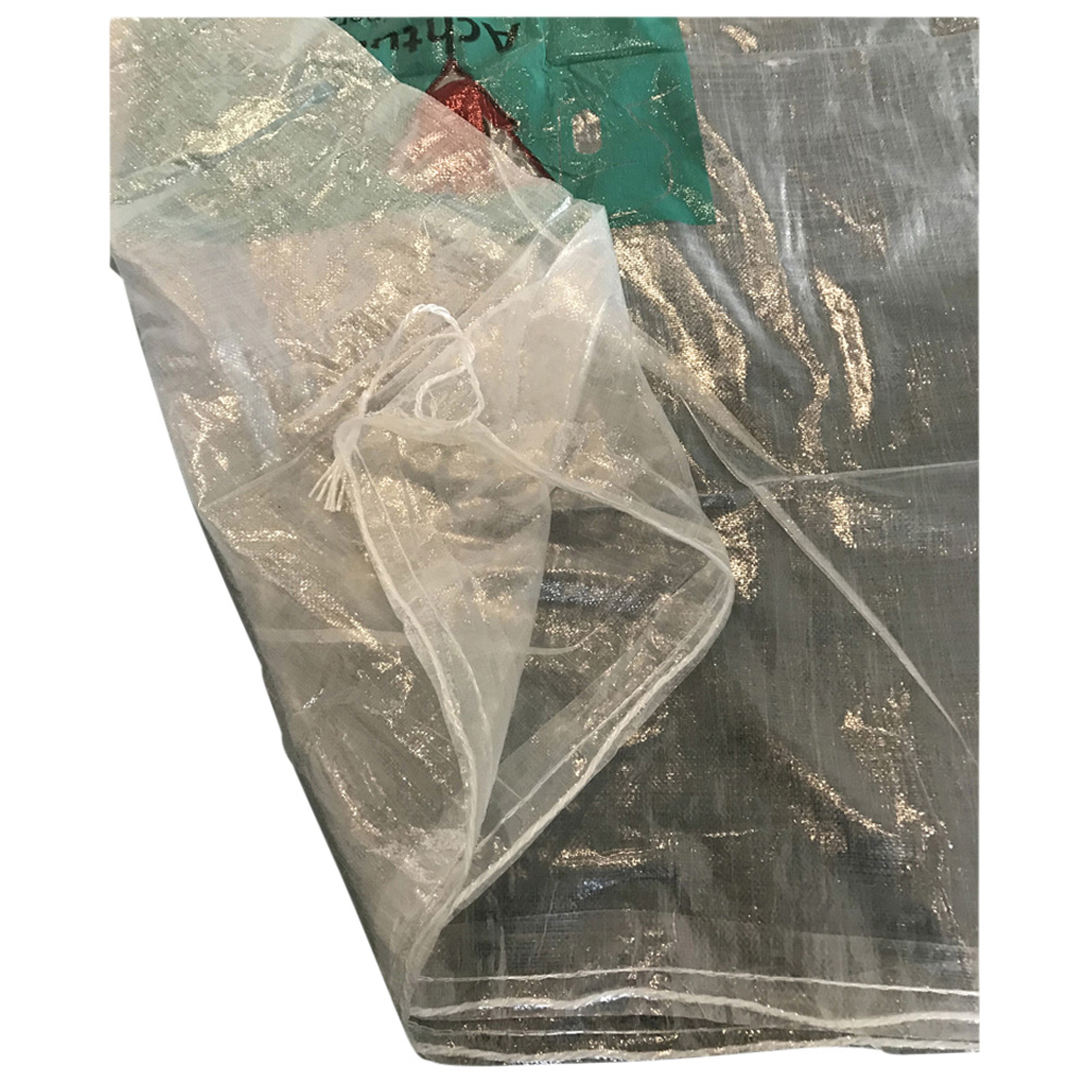 KMF Sack transparent, Mineralwollsack, KMF-Gewebesack, 140 x 220 cm, Druck Mineralwolle, unbeschich