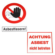 Warnschild Asbest - groß
