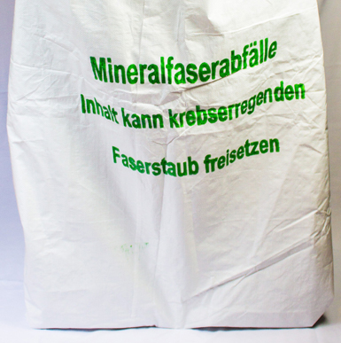 Mineralwollsack, KMF-Gewebesack, 140 x 220 cm, Druck Mineralwolle, unbeschichtet, Verschlussband
