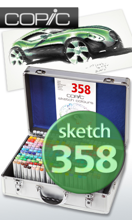 COPIC sketch 358 Koffer aus Metall